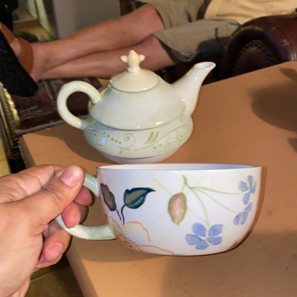 Vintage tea pot with cup Tracy Porter - Picture 4 of 5